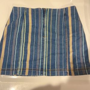 Wild fable (target brand) striped denim skirt